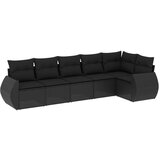  The Living Store Vrtna sedežna garnitura 6-delna z blazinami črna poli ratan - Vrtna Sedežna Garniture, (21451429) | Shoptok.si