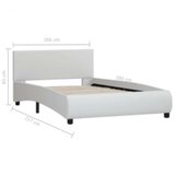  Okvir za krevet od umjetne kože LED bijeli 100 x 200 cm | shoptok.hr