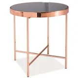 KLUB STOL GINA C FI 43*45CM CRNO/BAKAR