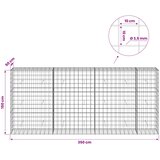  Gabion s žicom debljine 3,5 mm i mrežom 10x10 cm 350x50x150 cm | shoptok.hr