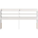 vidaXL Vzglavje s policami bela 150 cm trdna borovina | Shoptok.si