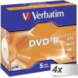 Verbatim 4x5 DVD-R 4,7GB 16x Speed, Jewel Case Cijene