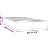  Vzmetnica z žepkasto vzmetjo temno rjava 120x190x20 cm blago | Shoptok.si