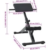  Klupa za hiperextenziju Crna 100,5 x 70 x 78 cm | shoptok.hr