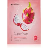 KORIKA SuperFruits Dragon Fruit - Calming Sheet Mask pomirjevalna tekstilna maska Dragon fruit 25 g