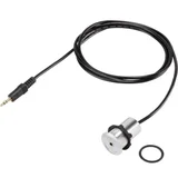 Klinken audio priključni kabel [ klinken utikač 3.5 mm - klinken utičnica 3.5 mm] 1.45 m srebrne boje