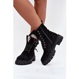 Boto Women's workery with crystals on tongue black Rosira | Shoptok.si
