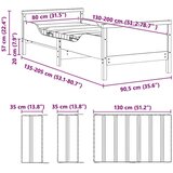  Konstrukcija postelje Voščeno rjava 80 x 200 cm Trdna borovina, (5000084065) | Shoptok.si