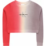 Calvin Klein Jeans Pulover boja pijeska / srebrno siva / klasično crvena / crna