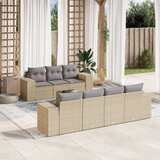 vidaXL 8-dijelni set vrtnih sofa od poliratana s jastucima bež | shoptok.hr