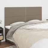  The Living Store Posteljno vzglavje 4 kosi taupe 80x5x78/88 cm blago - Vzglavje, (21441299) Cene