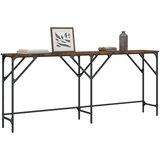  The Living Store Konzolna mizica dimljen hrast 180x29x75 cm inženirski les - Konzolna Mizica, (21448252) Cene