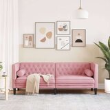 Trosjed Chesterfield s jastučićima ružičasti baršunasti | shoptok.hr