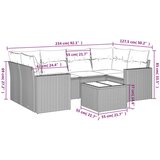  7-dijelni set vrtnih sofa od poliratana s jastucima crni | shoptok.hr