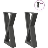  Noge za klub stolić 2 kom. antracit 28 x (42-43,3) cm čelik | shoptok.hr