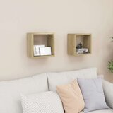 vidaXL kockaste zidne police 2 kom boja hrasta sonome 26 x 15 x 26 cm - sonoma hrast 26 x 15 x 26 cm 2 1 | shoptok.hr