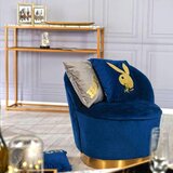 Playboy FOTELJ, modra tekstil | Shoptok.si