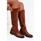 Zazoo Leather Women's Boots Flat Heel Insulated Cene