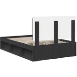  Konstrukcija postelje Črna 120 x 200 cm Masivno borovo les, (5000102769) | Shoptok.si