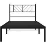  Metalni okvir za krevet s uzglavljem crni 80x200 cm | shoptok.hr