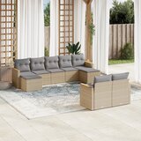  The Living Store Vrtna garnitura 9-delna z blazinami bež poli ratan - Vrtna Sedežna Garniture, (21473866) | Shoptok.si