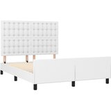  Okvir za krevet s uzglavljem bijeli 140x190 cm od umjetne kože | shoptok.hr