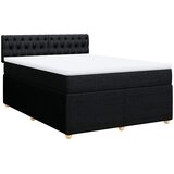  Krevet s oprugama i madracem crni 140x200 cm od tkanine | shoptok.hr
