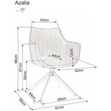 Stolica AZALIA - Umjetna koža - maslinasto zelena | shoptok.hr