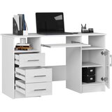 AKORD Ana Računalniška Miza, Bela/Bela V Visokem Sijaju, (5000333062) | Shoptok.si