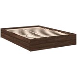  Posteljni okvir s predali rjavi hrast 120x190 cm inž. les | Shoptok.si