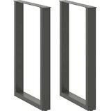  Noge za barski stol U-oblika 2 kom antracit 60 x (90-91) cm čelik | shoptok.hr