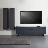 Premium Living Tv-element Max Box, Temno Siva | Shoptok.si