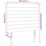  LED uzglavlje tamnosivo 80x5x118/128 cm baršunasto | shoptok.hr