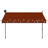 Tenda na ručno uvlačenje s LED svjetlom 300 cm narančasto-smeđa | Eponuda.com