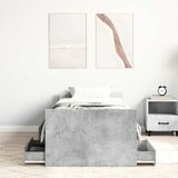  Okvir kreveta s uzglavljem i podnožjem boja betona 90x190 cm | Eponuda.com