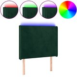 LED uzglavlje tamnozeleno 103x16x118/128 cm baršunasto | Eponuda.ba