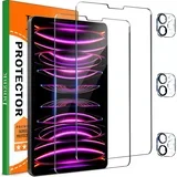 Komplet zaščitno kaljeno steklo za zaslon in objektiv za iPad Pro 12,9" (2022/2021/2020), 3+3 kosi, ultra tanko, (5000276364)