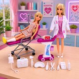 Anlily Doctor and Patient Doll, Hospital Bed, Medical Cart, Accessories | Shoptok.si