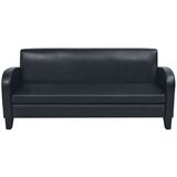  kavč - Sofa - Kanape trosed umetno usnje črne barve, (21726426) | Shoptok.si