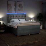  Krevet s oprugama i madracem svjetlosivi 180x200 cm od tkanine | shoptok.hr