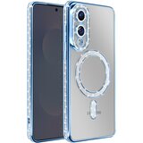 AVIZAR Ovitek za Samsung Galaxy S25 Edge, združljiv z MagSafe, z bleščečim robom, Svetlo modra, (5000190120) | Shoptok.si