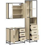 vidaXL 3-dijelni set kupaonskog namještaja boja hrasta sonome drveni | shoptok.hr