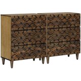  Kreveta 2 pcs Smeđa 60 x 33,5 x 75 cm Čvrsto drvo manga | shoptok.hr