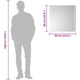  LED kupaonsko ogledalo s ogledalom *Transparent*an 60 x 60 cm | shoptok.hr