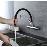 EYN Zidna mešalna kuhinjska armatura, ki se izvleče | Pipa WL1026 — Črna krom | Shoptok.si