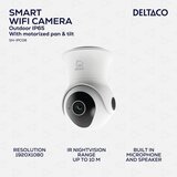 Deltaco SMART HOME WiFi kamera premična ZUNANJA, IP65 cert, 2MP, Senzor gibanja BELO | Shoptok.si