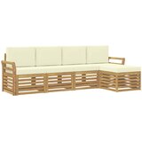  Set vanjskih sofa 5 pcs Bijela i krem 253 x 122,5 x 73 cm | shoptok.hr