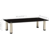 TV stalak crni 60 x 35 x 17 cm od kaljenog stakla | shoptok.hr