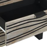 vidaXL Posteljne mize s predalom Bela in črna 50 x 33 x 60 cm | Shoptok.si
