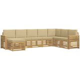  Set vanjskih sofa 8 pcs Bijela i bež 310 x 191,5 x 73 cm | Eponuda.com